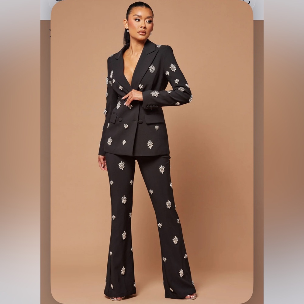 Blazer Pant suit set Embellished